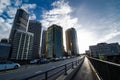 Cahill expressway with beautiful Cityscape view at sunset time. Royalty Free Stock Photo